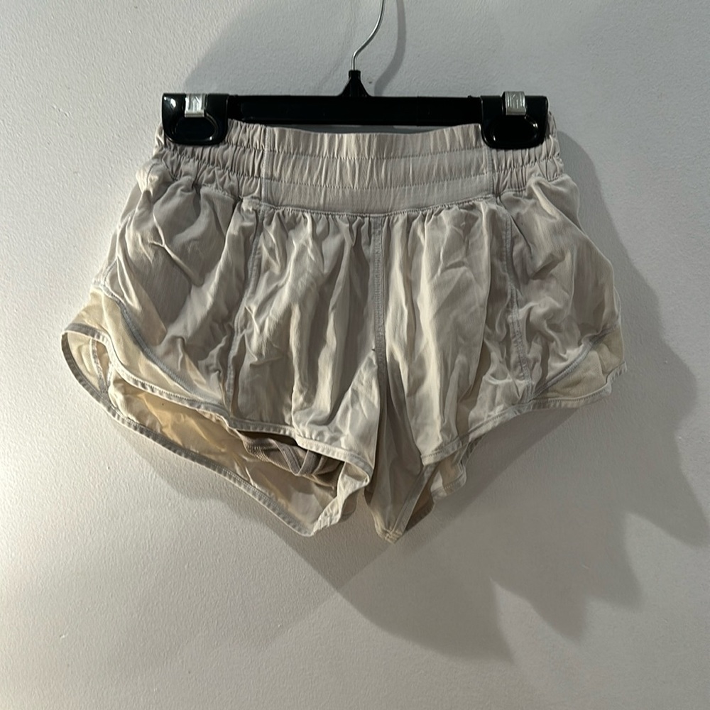 Lulu Lemon white hotty hot shorts